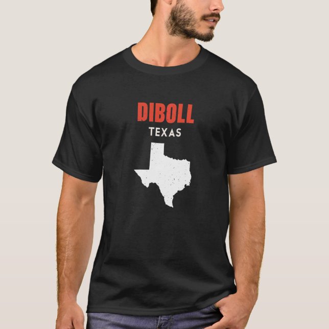 Camiseta Diboll Texas EUA State America Viagem Texas (Frente)