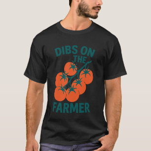Camiseta Dibs na Fazenda de Tomate Farmer Amantes de Jardin