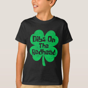 Camiseta Dibs Na Ruiva Dia De São Patrício Irlandês Diverti