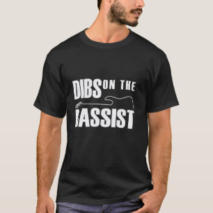 Camiseta Dibs No Baixista Esposa Divertida Tocadora de Baix