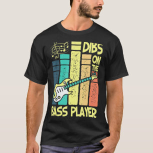 Camiseta Dibs No Baixista Vintage Músico de Guitarra