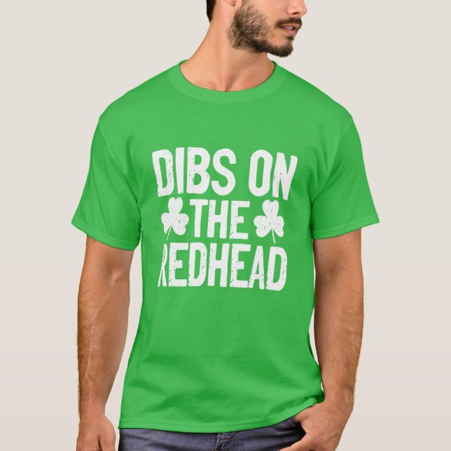 Camiseta Dibs No Bebendo De Dia de São Patrício Engraçado R (Frente)