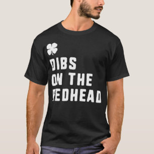 Camiseta Dibs No Gengibre De Dia de São Patrício Vermelho F