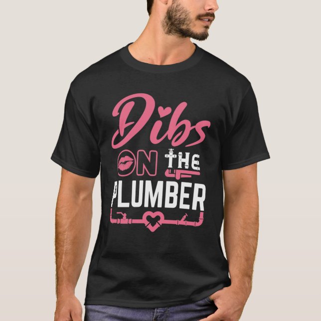 Camiseta Dibs no Namorada da Esposa do Canalizador (Frente)