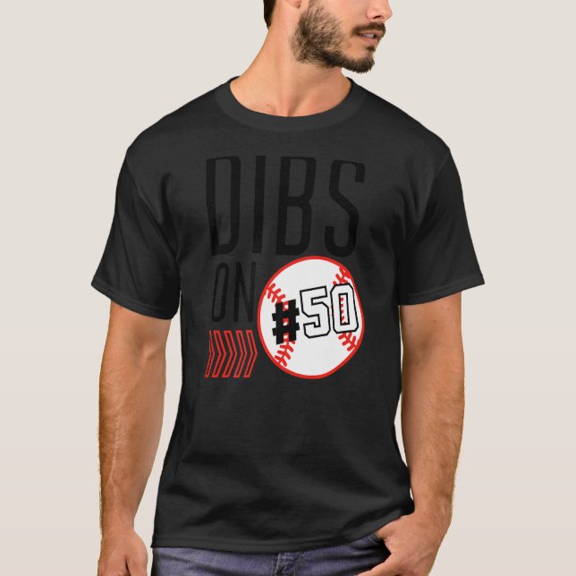 Camiseta Dibs No Número 50 Do Treinador Do Jogador Esportiv (Frente)
