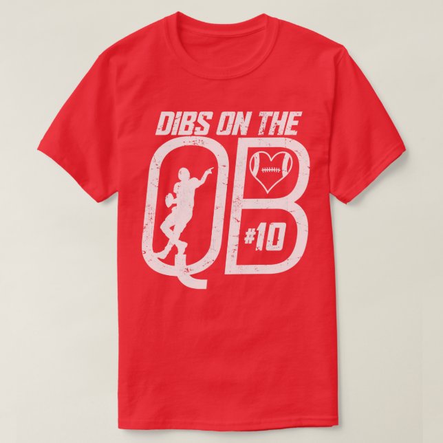 CAMISETA DIBS NO QUARTERBACK 10 LOVE FOTBALL NÚMERO 10 (Frente do Design)