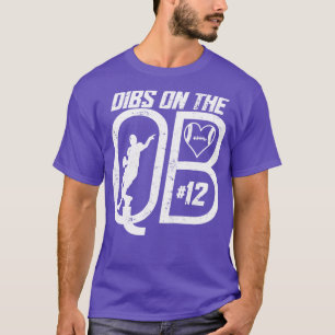 CAMISETA DIBS NO QUARTERBACK 12 LOVE FOTBALL NÚMERO 12