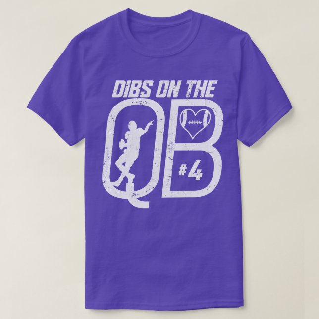 CAMISETA DIBS NO QUARTERBACK 4 LOVE FOTBALL NÚMERO 4 Q (Frente do Design)