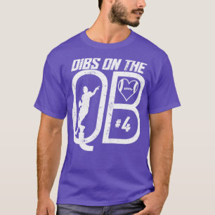 CAMISETA DIBS NO QUARTERBACK 4 LOVE FOTBALL NÚMERO 4 Q