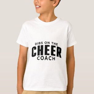 Camiseta Dibs No Treinador de Cheerleading Humor Divertido