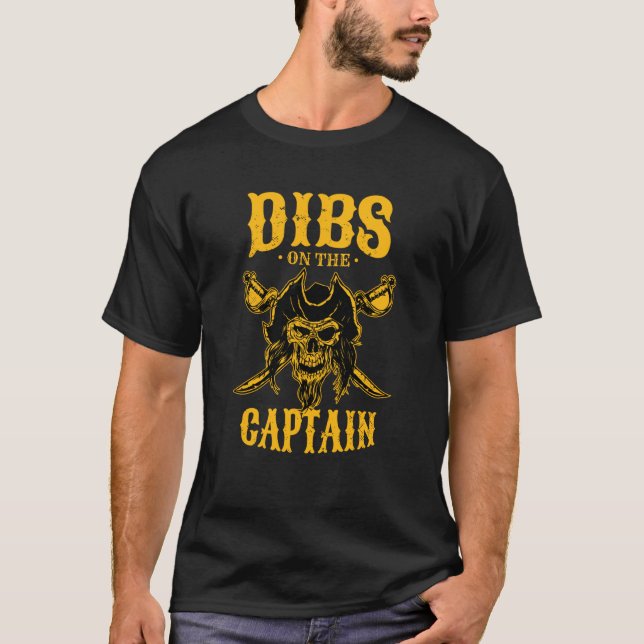 Camiseta Dibs on the Captain Boat Captain  2 (Frente)