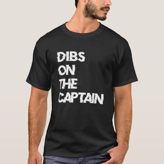 Camiseta Dibs on the Captain Boat Captain  3 (Frente)