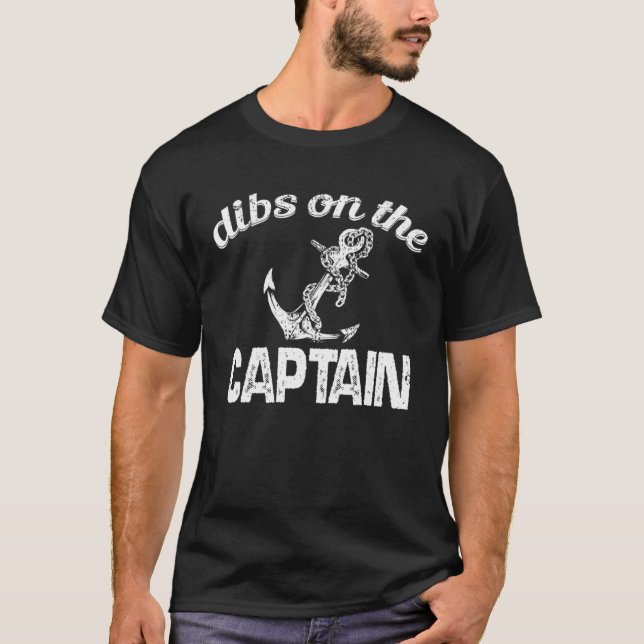 Camiseta dibs on the Captain sailing nautical Ship Cruise O (Frente)