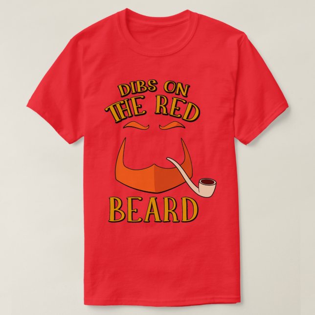 Camiseta Dibs on the Red Beard St Patricks Day Leprechaun G (Frente do Design)