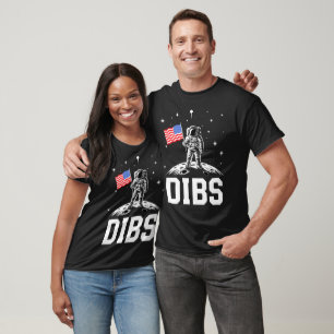 Camiseta Dibs Patriotic American Moon Landing