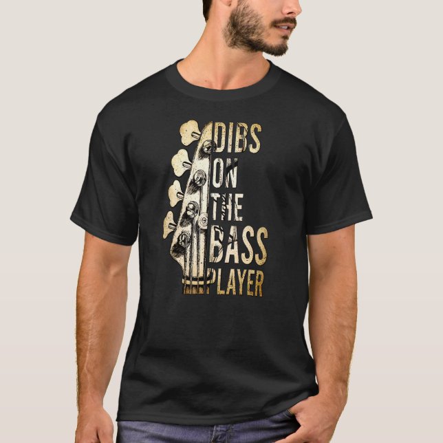 Camiseta Dibs Sobre O Músico De Violão Da Bass 1 (Frente)