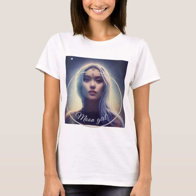 Camiseta dibujo mujer Luna Moon Girl (Frente)