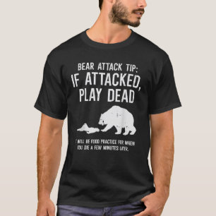 Camiseta Dica de Ataque de Urso de Acampamento Engraçado Ca