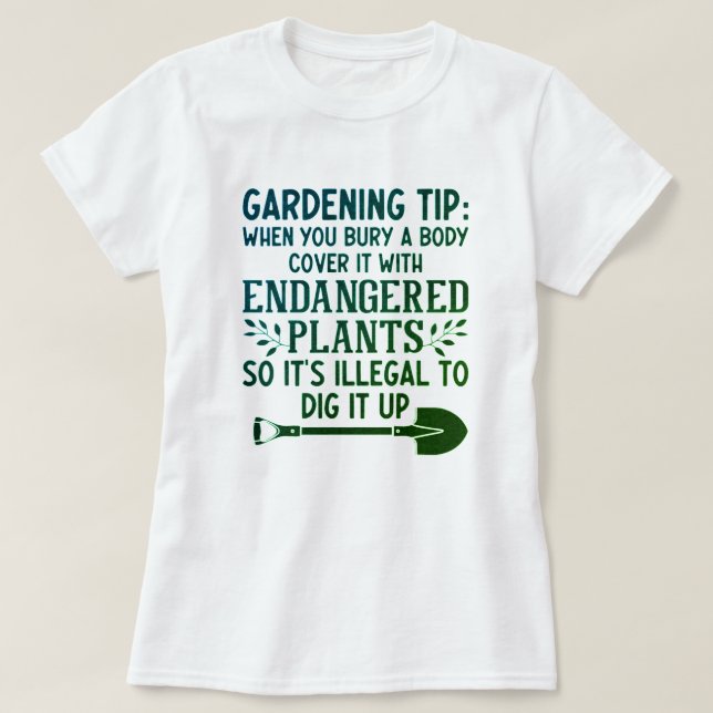 CAMISETA DICA DE JARDINS FUNNY (Frente do Design)