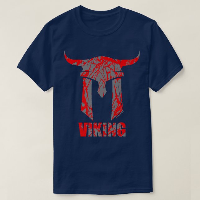 Camiseta Dica de Malhação de Motivação RedGym Viking Helmet (Frente do Design)