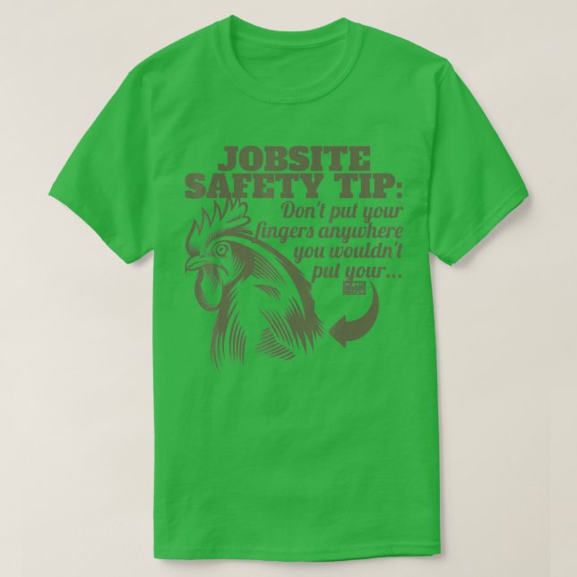 CAMISETA DICA DE SEGURANÇA DO FUNNO JOBSITE DEDOS DE FAZEND (Frente do Design)