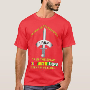 Camiseta Dica do LRRP do crachá da lança no Vietnã com Vet 