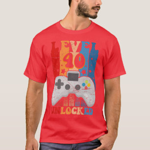 Camiseta Dicas de aniversário de 40 anos de jogador de víde