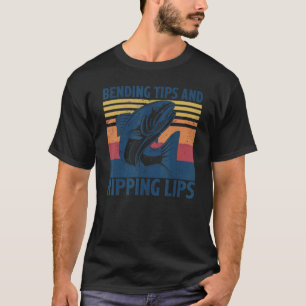 Camiseta Dicas de dobragem e lábios rasgados Salmão vintage