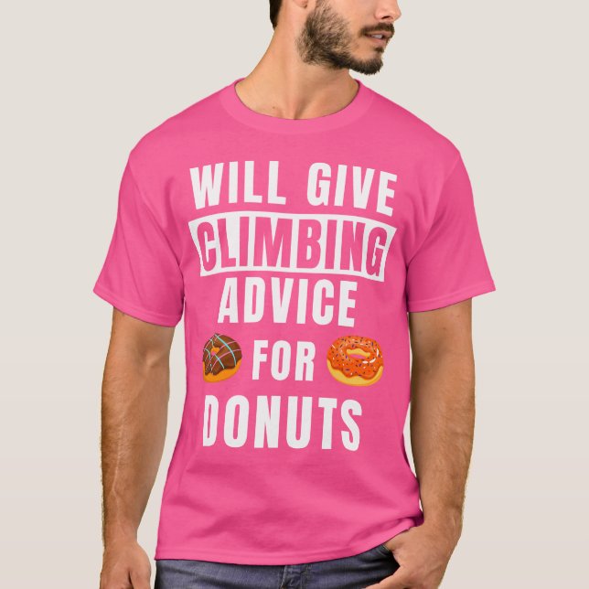 Camiseta Dicas de Escalada Para Donuts Escalador Bouldering (Frente)