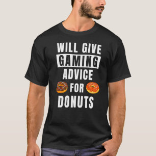 Camiseta Dicas de Gamer para Controle de Video Game Donuts