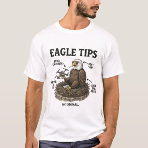 Camiseta Dicas engraçadas de águia careca Humor de sobreviv