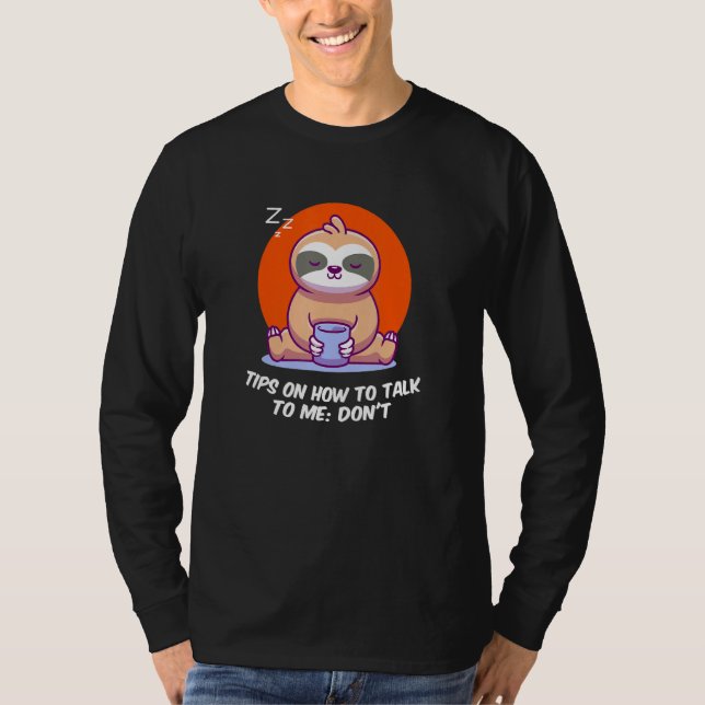 Camiseta Dicas sobre Como Conversar comigo Introvertido Sar (Frente)
