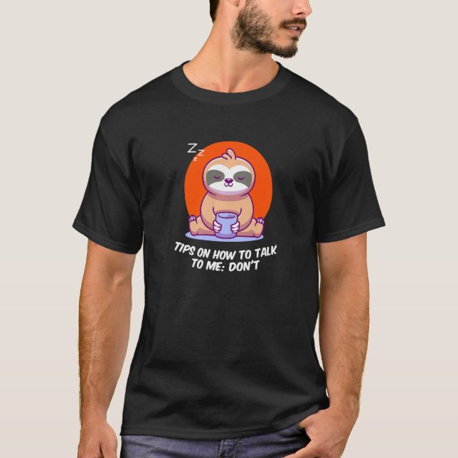 Camiseta Dicas sobre Como Conversar comigo Introvertido Sar (Frente)