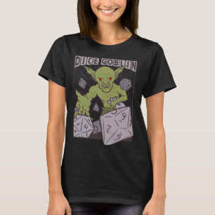 Camiseta Dice Goblin Orc D20 Dice para uma JOGADORA RPG