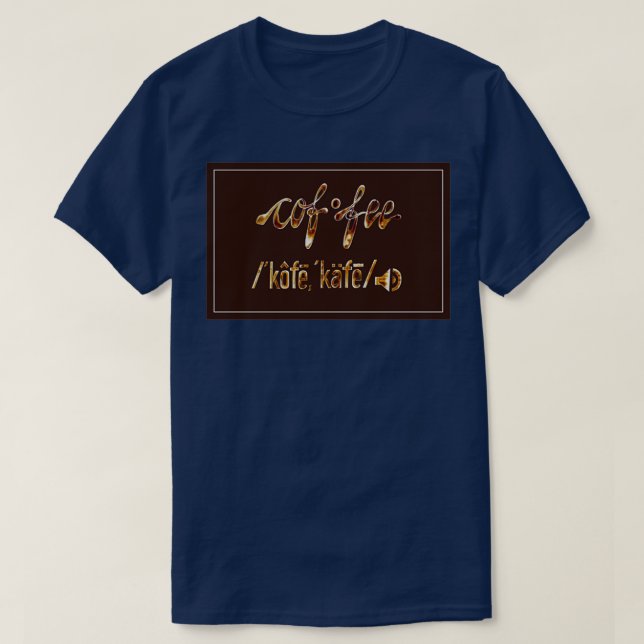 Camiseta Dicionário Café (Frente do Design)