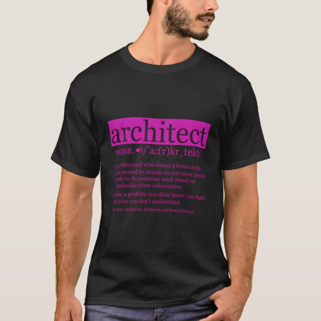 Camiseta Dicionário de Definição do Arquiteto (Frente)