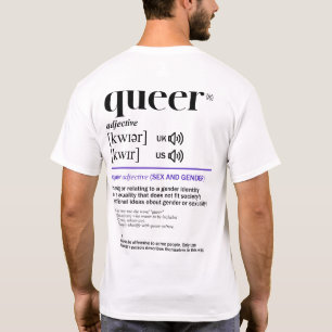 Camiseta Dicionário de Fila, orgulho não binário