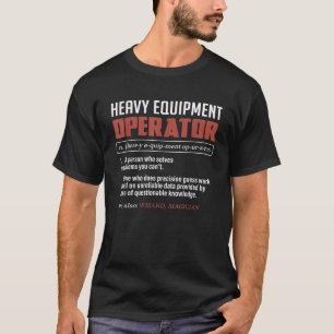 Camiseta Dicionário Divertido de Operador de Equipamento Pe