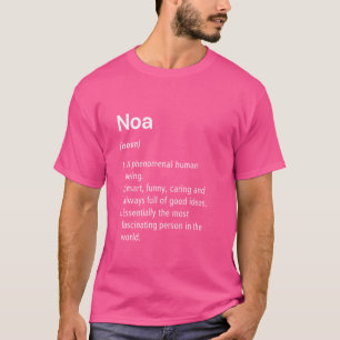 Camiseta Dicionário Engraçado Definição de Nome de Noa