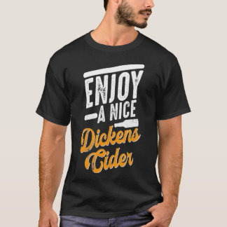 Camiseta Dickens Cider Engraçado Hora do Bebendo