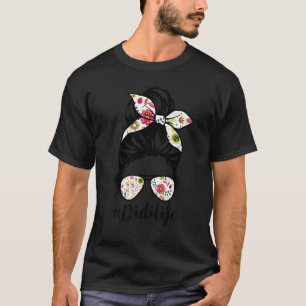 Camiseta Didi Life Messy Hair Bun Floral Dia de as mães