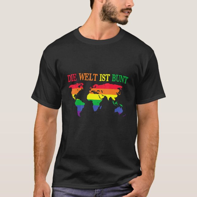 Camiseta Die Welt Ist Bunt Bunte Welt Regenbogen Liebe Schw (Frente)