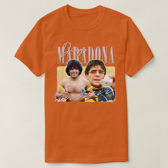 Camiseta Diego Maradona Retro 90 Ética (Frente do Design)