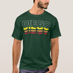 Camiseta Diego Primeiro Nome Engraçado Vintage Pôr do Sol F