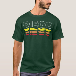 Camiseta Diego Primeiro Nome Engraçado Vintage Pôr do Sol F