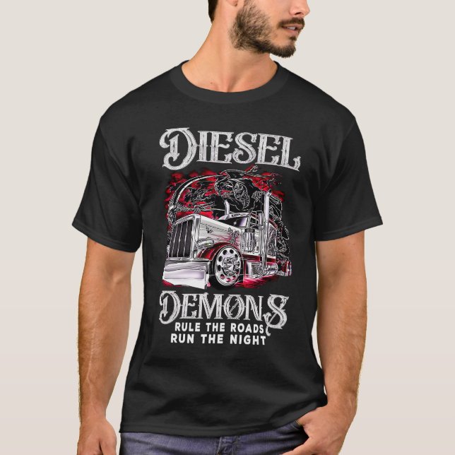 Camiseta Diesel Demons Governam A Estrada Dirigir O Caminhã (Frente)