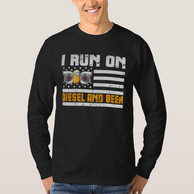 Camiseta Diesel Motorsport Motorcycle I Run On Diesel and B (Frente)