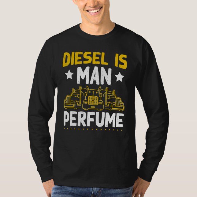 Camiseta Diesel para caminhoneiros semi masculinos é um hom (Frente)