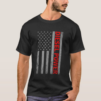 Camiseta Diesel Power USA Flag Truck Turbo Broani Mechani