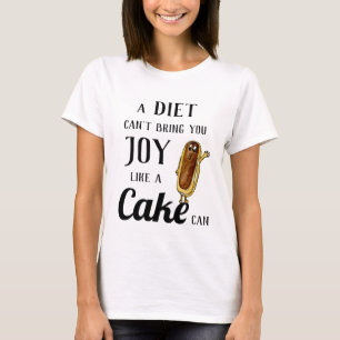 Camiseta Diet verss Chocolate Eclair Funny Quirky Cake Pun